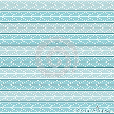 Light blue vector seamless triangles rhombus pattern ornament maori, ethnic, japan. Vector Illustration