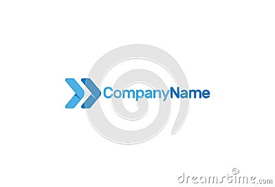 Vector Illustration Of Blue Arrow Logo Design Vector Illustration