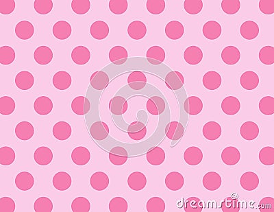 Pink Polka Dots Background Vector Illustration