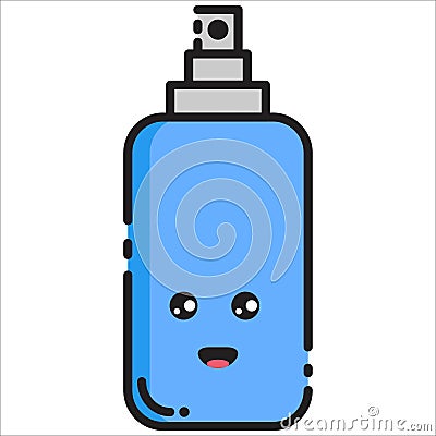 Vector Happy Bottle Icon Design MBE Style Vector Illustration