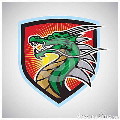 Angry Dragon Logo Esport Mascot Vector Design Vector Illustration