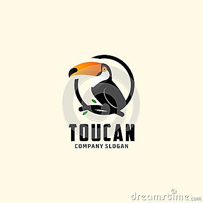 Animal Bird Toucan logo Vector Illustration