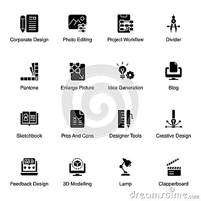 Photography Tools Solid Vectors Vector Illustration