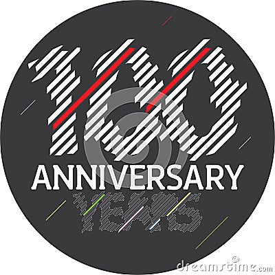 One hundred anniversary template design Vector Illustration