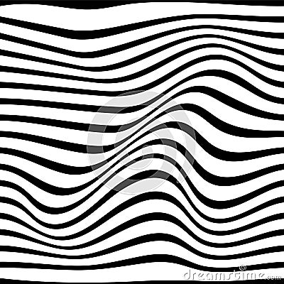 Pattern wavy zebra lines Vector Illustration