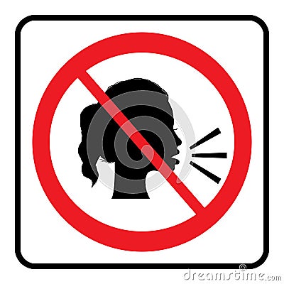 No talking icon Vector Illustration