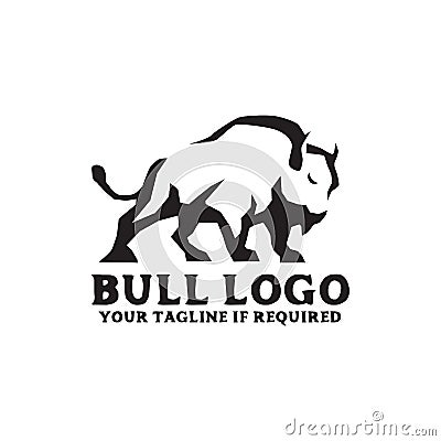Bull buffalo logo design inspiration vector template Vector Illustration