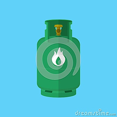 Flammable gas tank icon. Stock Photo