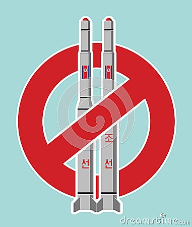 No more missile / North korean missile vector illustration Vector Illustration