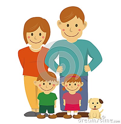 Nuclear family vector illustration Vector Illustration