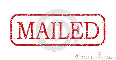 Stamp often used in business / MAILED Vector Illustration