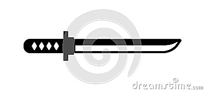 Katana , Japanese sword icon Vector Illustration