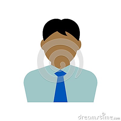 Faceless business man avatar illustration Vector Illustration