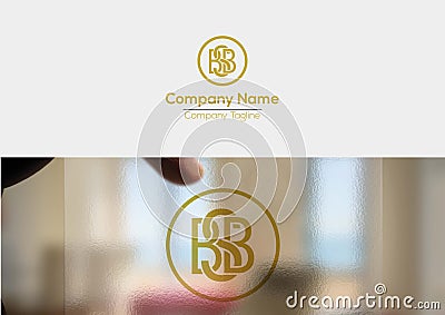 Bold profesional real estate company logo Stock Photo