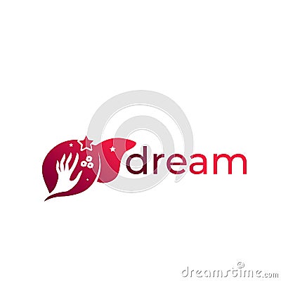 Dream vector logo design. Sweet dreams illustration Vector Illustration