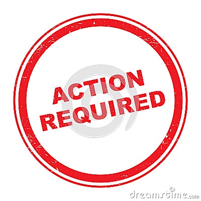 Action required stamp Stock Photo