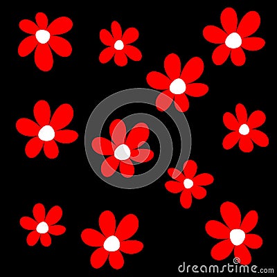 Abstract flowers background. Template design Vector Illustration