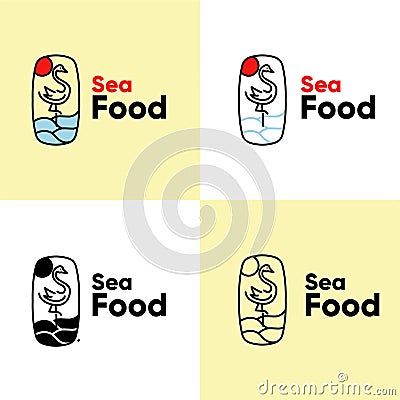 Template logo for sea food restaurant Vector Illustration