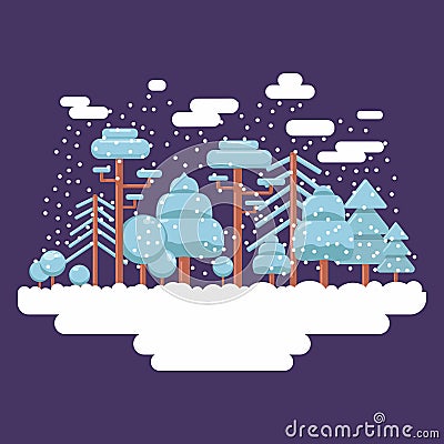 When the winter come to us in forest premium design Stock Photo