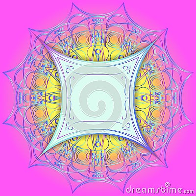 Empty mandala templates that can be edited by adding elements such as text or other supplementary additions Stock Photo