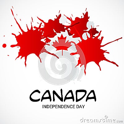 Canada Independence Day. Cartoon Illustration