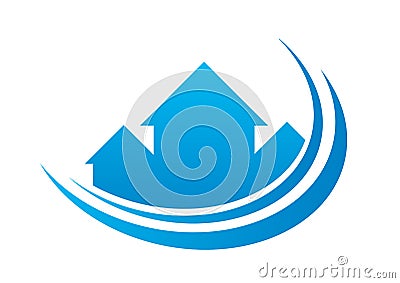 House, home, real estate, logo, vector design. Vector Illustration