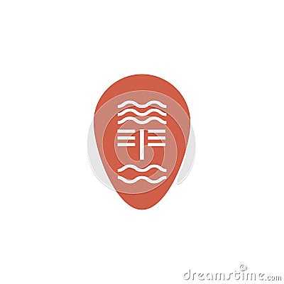 Tribal mask logo. Linear etno icon. Tribal mask emblem Vector Illustration