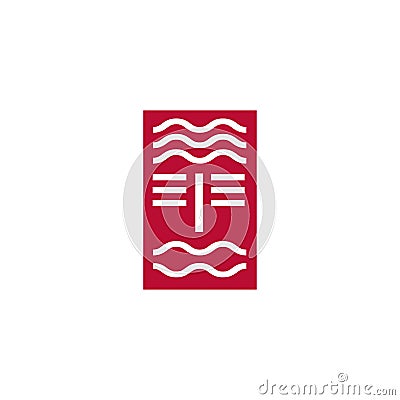 Tribal mask logo. Linear etno icon. Tribal mask emblem Vector Illustration