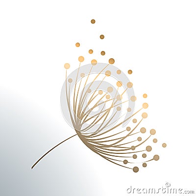 Dandelion vector logo Stock Photo