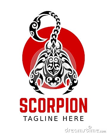 Scorpion logo inspiration. Icon, emblem, design, vector illustration Vector Illustration