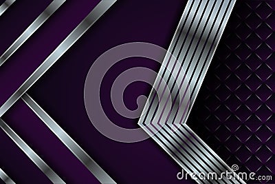 Beautiful dark purple background with antique silver ribbon illustration and blank copy space for ad Vector Illustration