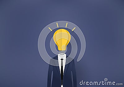 Businessman light bulb concept inspiration business Stock Photo