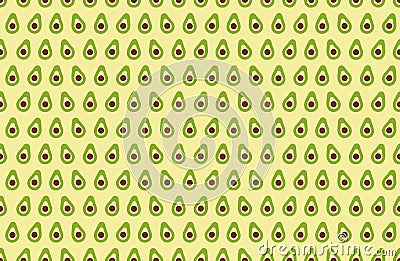 Avocado fruits wallpaper background textures art design vector illustration seamless - decorative background Vector Illustration