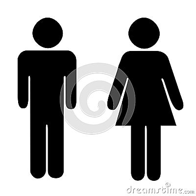 Toilets Icon Unisex. Vector man woman icons. Vector Illustration