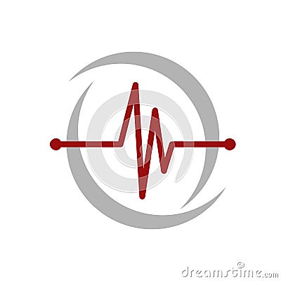 Simple pulse logo Vector Illustration