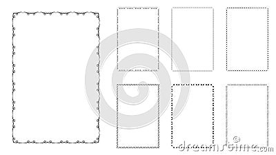 Decorative frames and borders set vector illustrations Vector Illustration