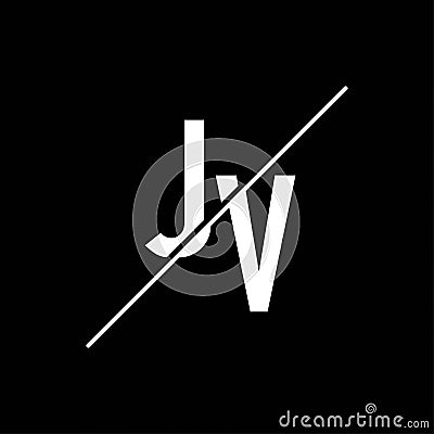 Jv Letter Logo Design Vector Illustration