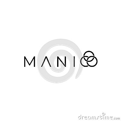 Mania vector logo. Circles logo. 3 circles emblem. Vector Illustration