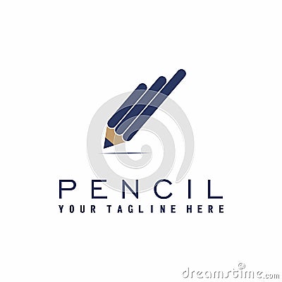 Pencil shape design that looks simple but attractive Vector Illustration