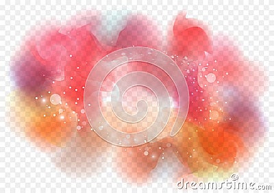 Vector watercolor splash with transparent details. Abstract painting background. Vector Illustration