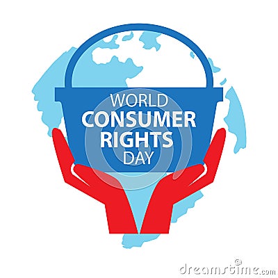 World consumer rights day poster concept. Stock Photo