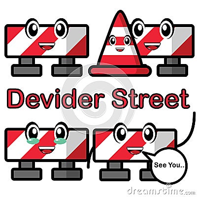 Cute Devider Street Vector Illustion Vector Illustration