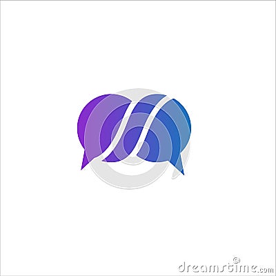 Abstract chat app logo design. Icon chat Dialogue and discussion vector illustration Vector Illustration