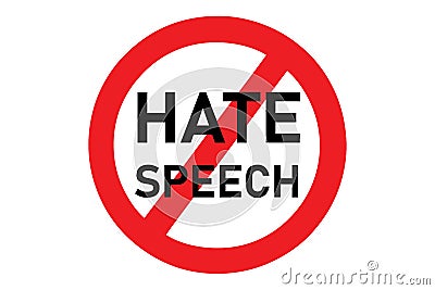 Hate speech sign Stock Photo
