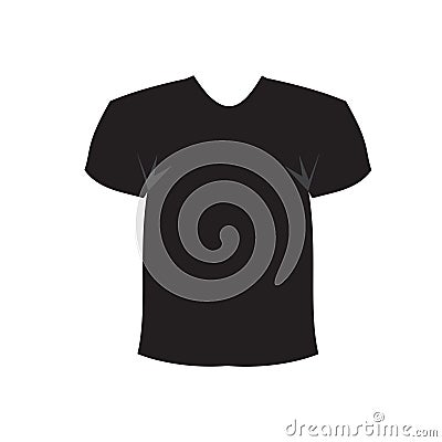 Blank black T-shirt template .Vector Vector Illustration