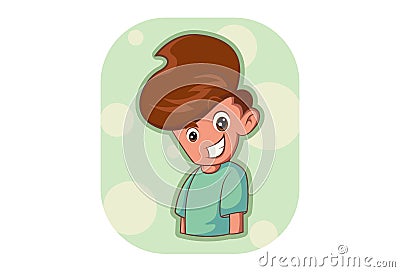 Vector Cartoon Illustration Of Boy Vector Illustration