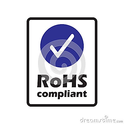 ROHS compliant sign, vector illustration. Vector Illustration