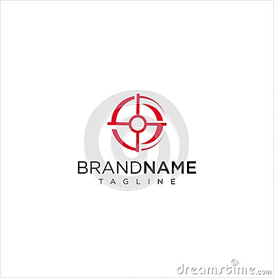 Target Point Logo Vector Stock Design . Business target logo design template Stock Photo