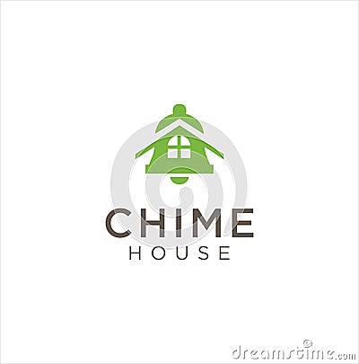 Bell House Logo Design Vector Stock . Real Estate Logo design vector template . Chime House logo Stock Photo