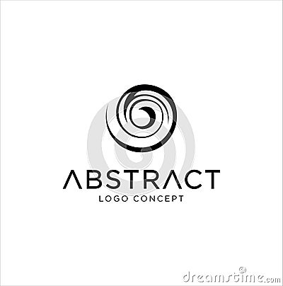 Abstract Water Swirl Logo Design template . Spiral logo design template Stock Photo